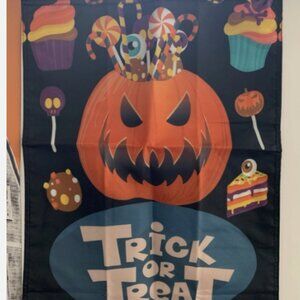 Halloween Garden Flag Trick or Treat Candy 17" x 12"